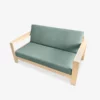 Soleil 索拉沙發，沙發墊採用蜜瓜綠貓抓皮。